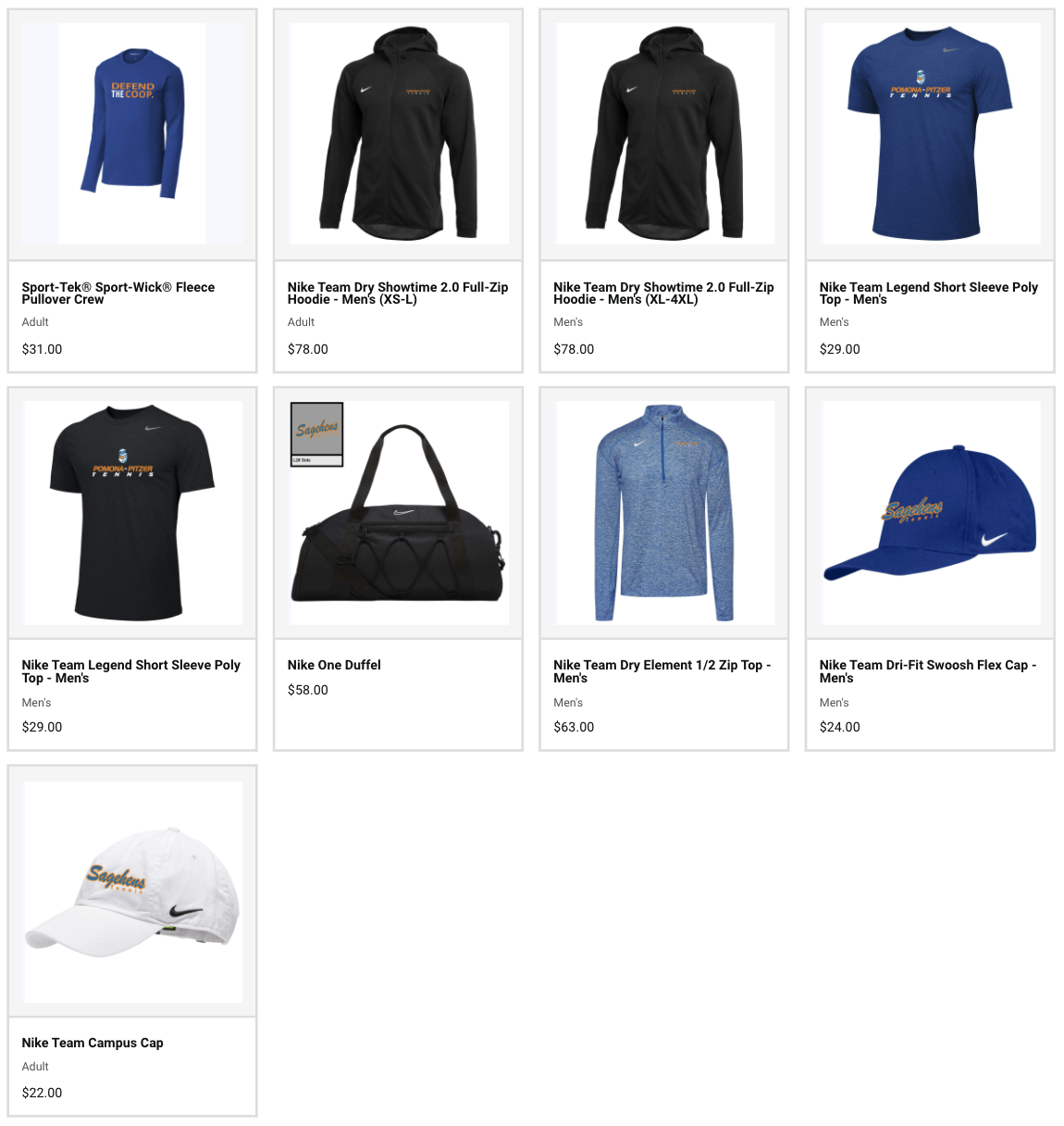Sagehens Tennis Team Store is LIVE!!